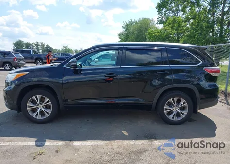 2015 Toyota Highlander Xle V6 z USA, uszkodzony, nr VIN 5TDJKRFH3FS144471
